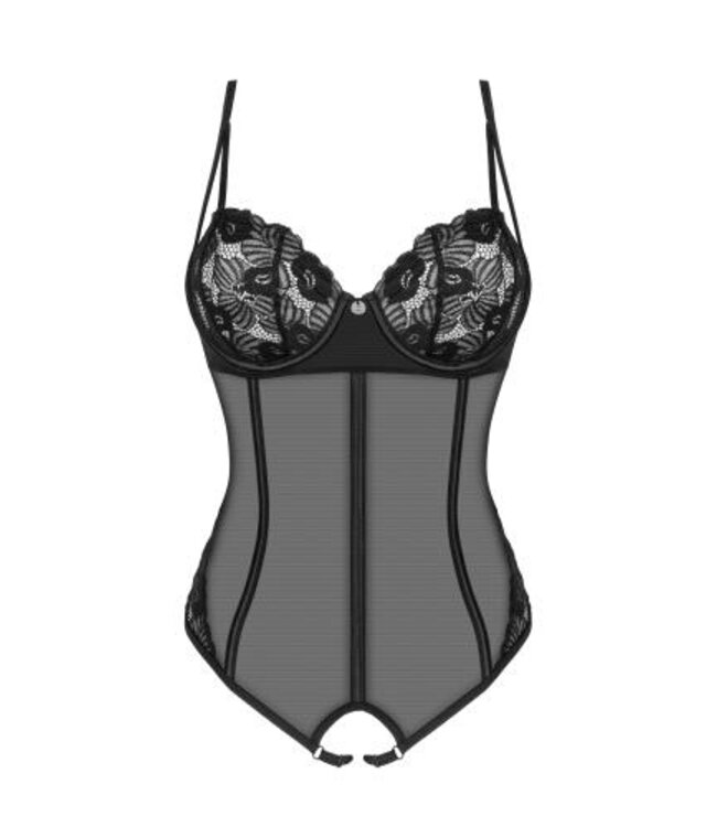 Serena Love - Open Kruis Body - Zwart