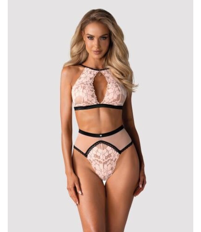 Lilines Kanten BH Set - Roze