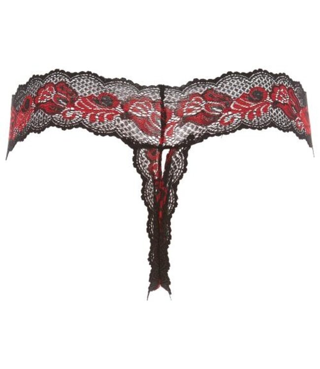 Kanten String Met Open Kruis