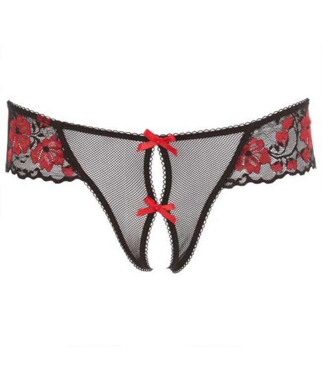 Open Kruis String Met Kant