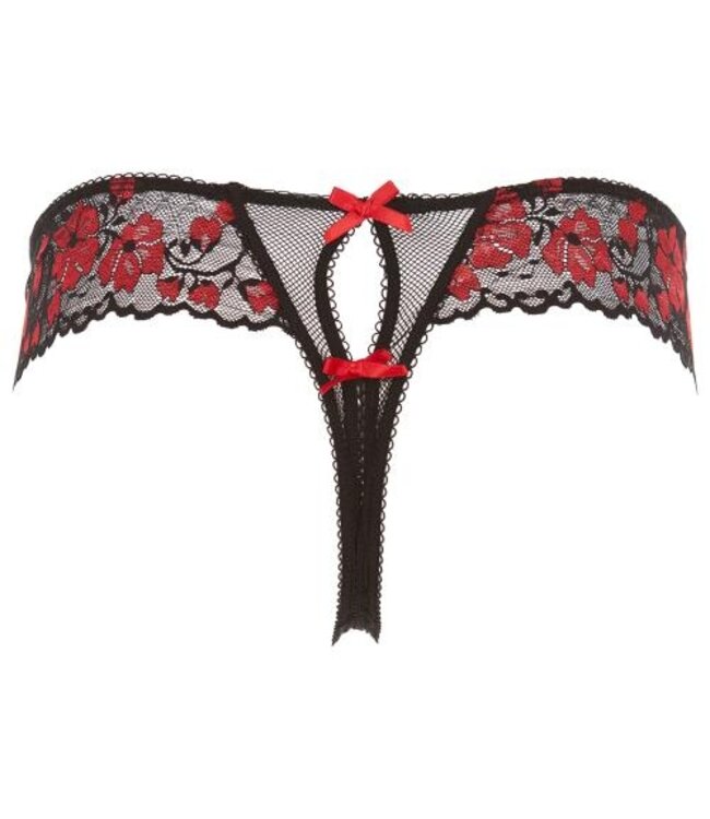 Open Kruis String Met Kant