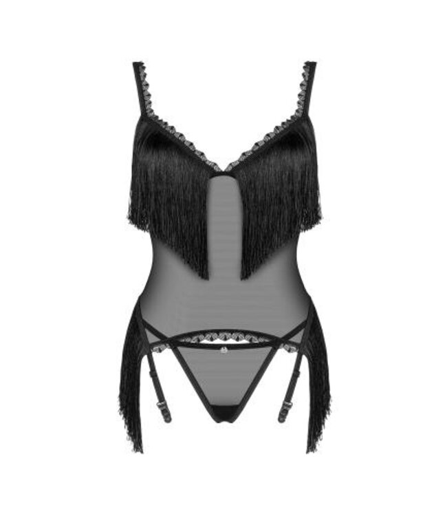 Obsessive - Sherila Korset & String - Zwart