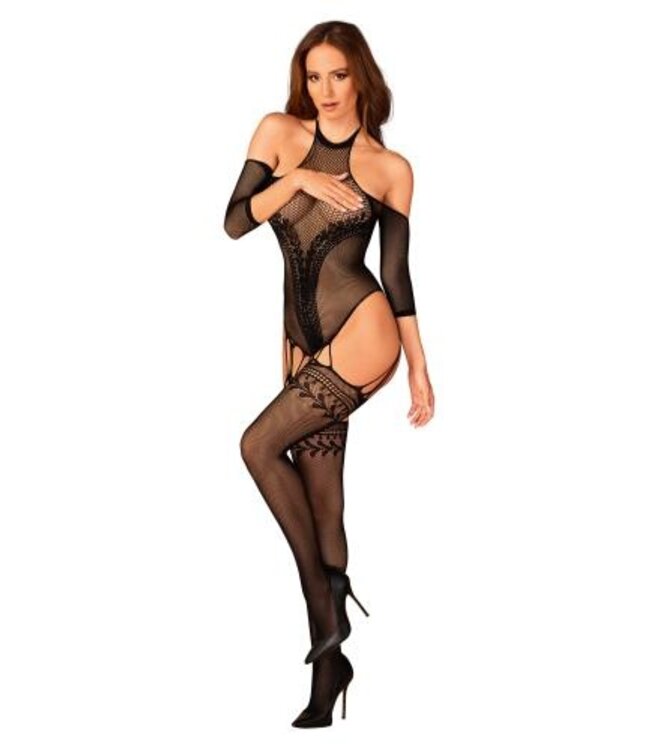 Mesh Catsuit - Zwart