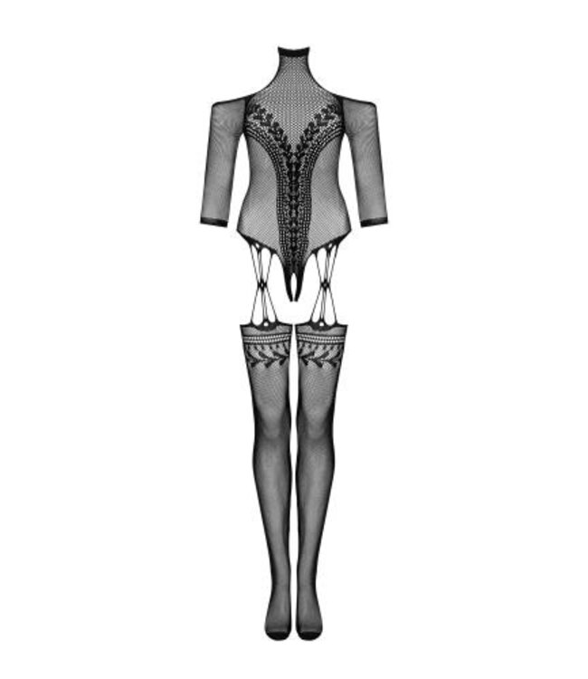 Mesh Catsuit - Zwart
