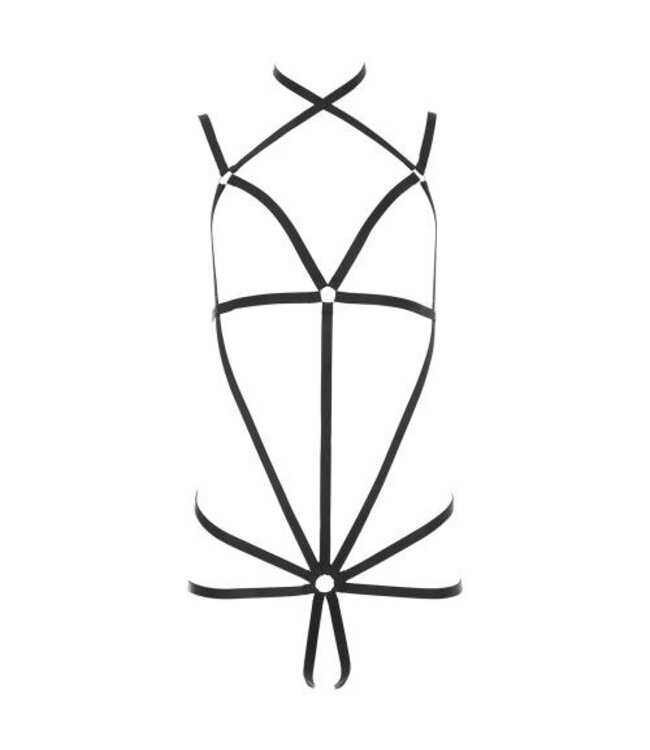 Wrapped In Lust Harnas Open Body - Zwart