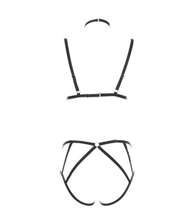 Wrapped In Lust Harnas Open Body - Zwart
