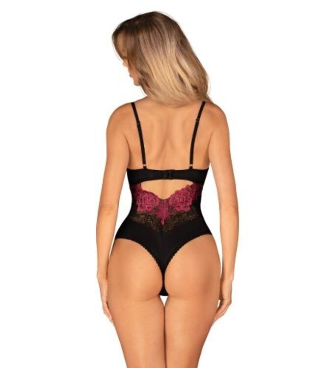 Obsessive - Rosenty Teddy - Zwart/Paars