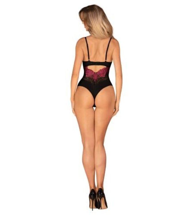 Obsessive - Rosenty Teddy - Zwart/Paars