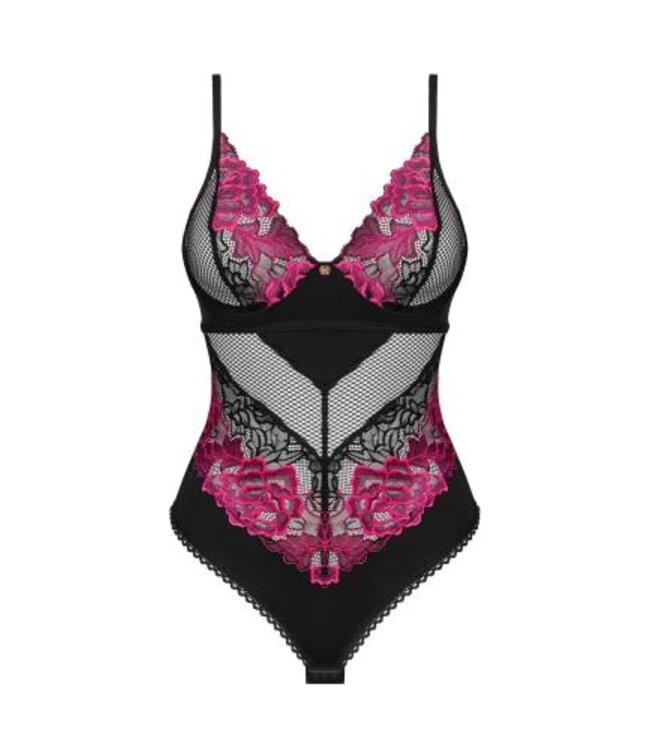 Obsessive - Rosenty Teddy - Zwart/Paars