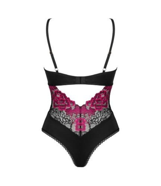 Obsessive - Rosenty Teddy - Zwart/Paars