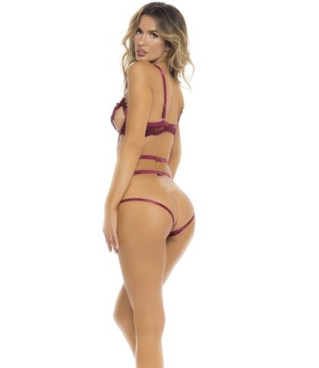 Walk Away Body Met Open Cups en Kruisje - Paars