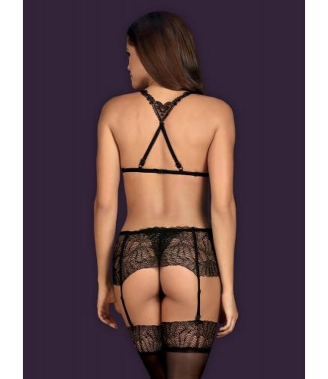 Firella 3-Delige Jarretel Set - Zwart