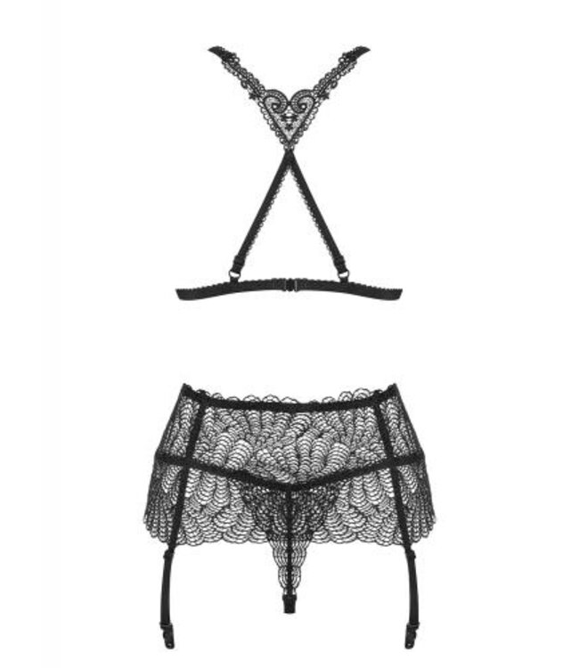 Firella 3-Delige Jarretel Set - Zwart