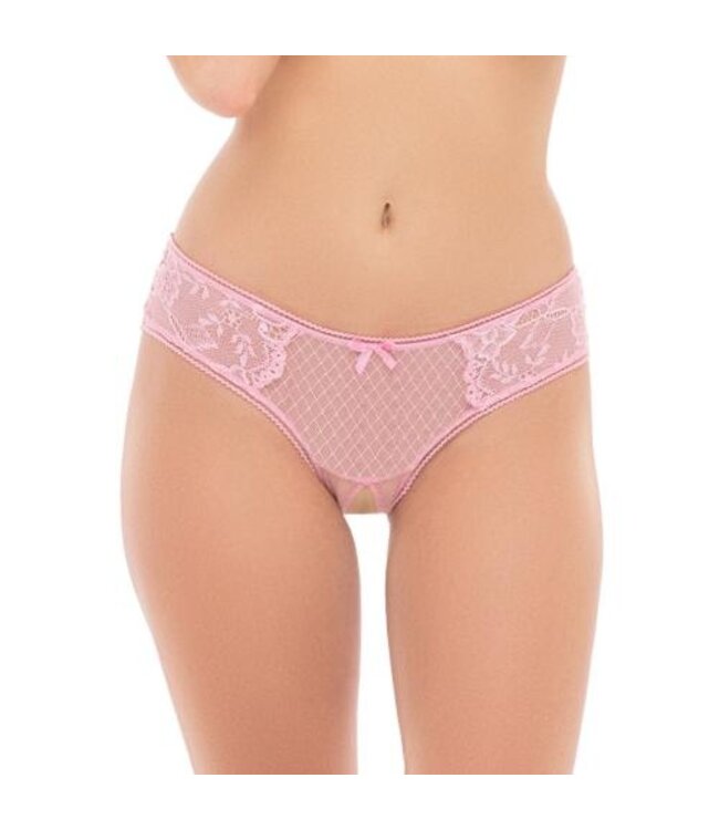 Surrender Sexy Slip Met Open Kruisje - Roze