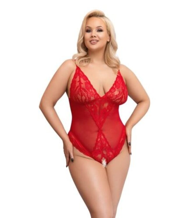 Body Met Open Kruisje - Rood