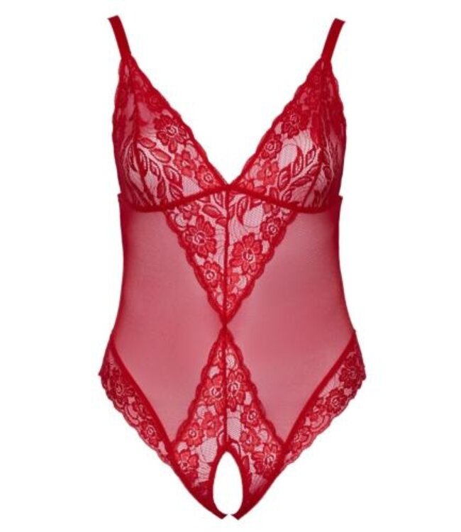 Body Met Open Kruisje - Rood