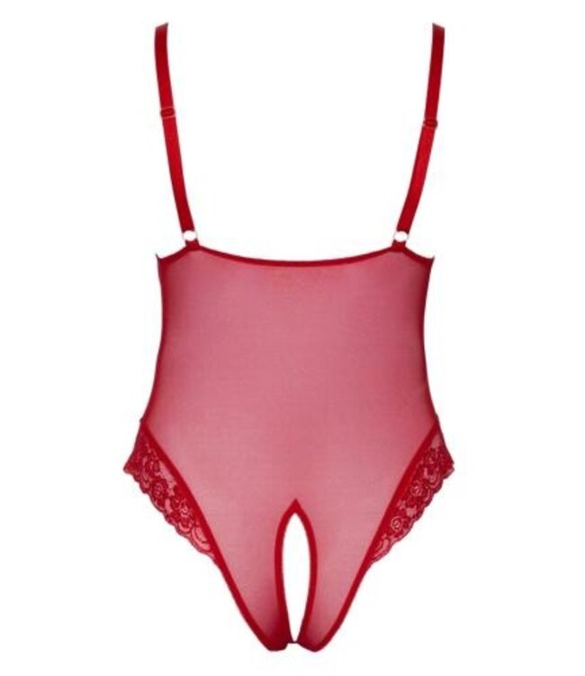 Body Met Open Kruisje - Rood