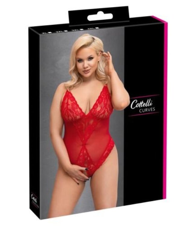 Body Met Open Kruisje - Rood