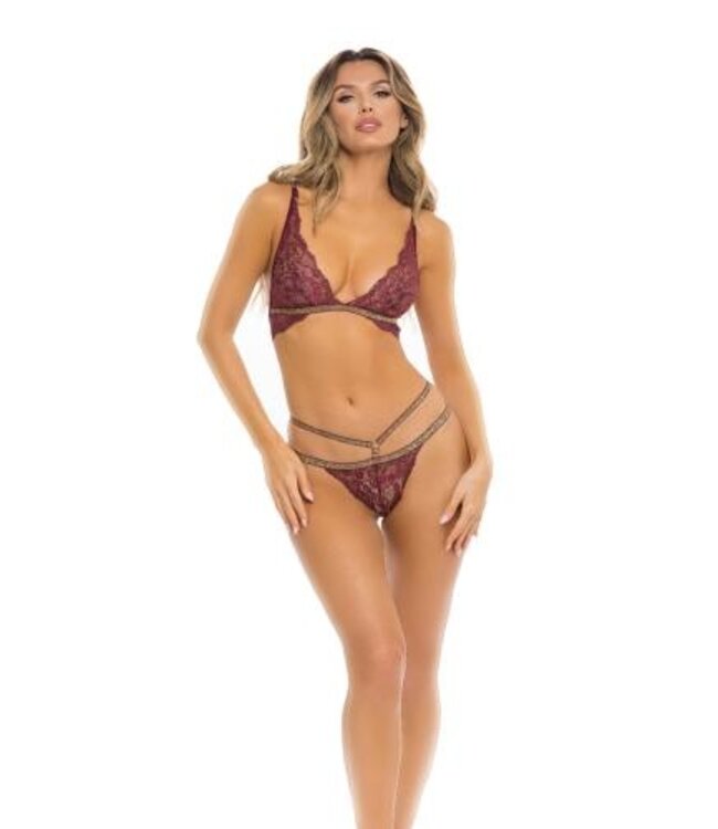 Lurex Dreams 2-delige BH Set - Burgundy