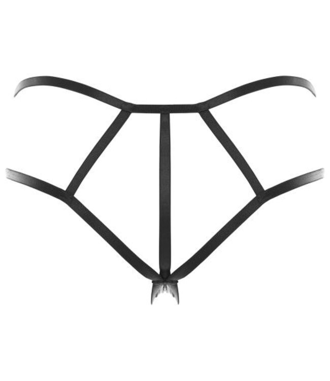 I Like It Rough String Met Open Kruisje - Zwart