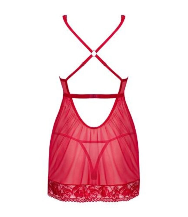 Sexy Babydoll en String - Rood