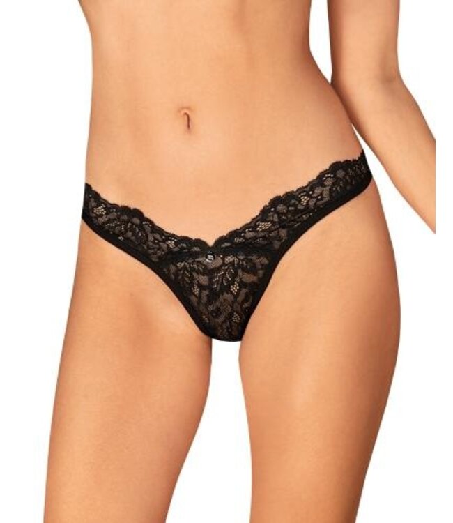 Bellastia Kanten String - Zwart