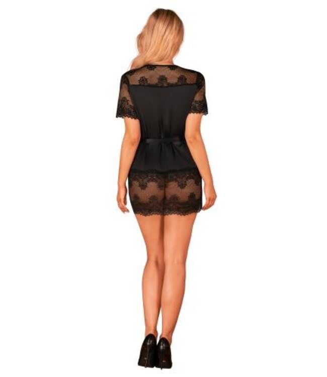 Maderris Sensueel Zwart Kimono