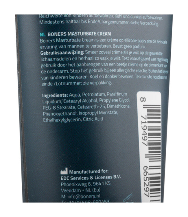 Boners Masturbatiecrème - 100 ml