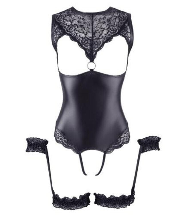 Wetlook body met open kruis