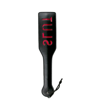 Easytoys Fetish Collection Zwarte leren paddle - Slut