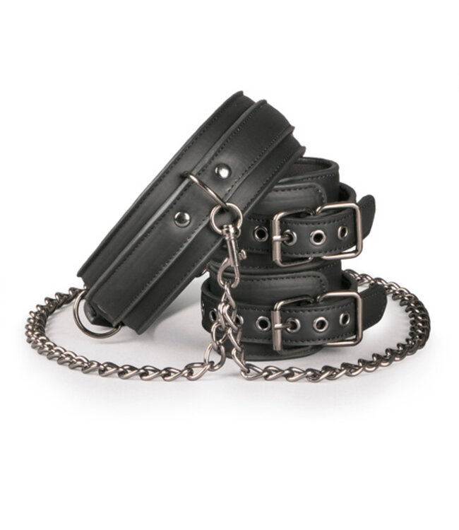 Kunstleren Halsband Met Handboeien