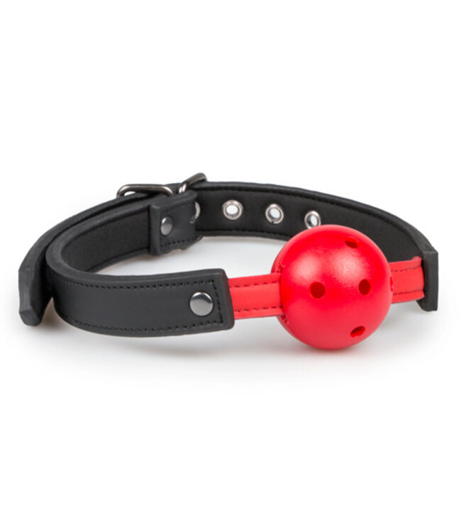 Ball gag met bal van PVC - rood