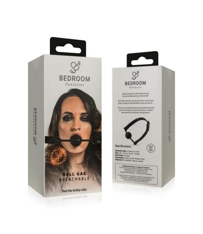 Open Siliconen Ball Gag - Zwart