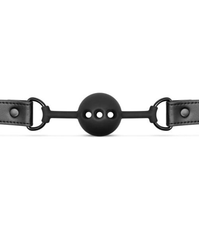 Open Siliconen Ball Gag - Zwart