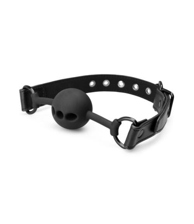 Open Siliconen Ball Gag - Zwart