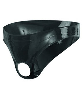 The Latex Collection Latex Herenslip Met Opening
