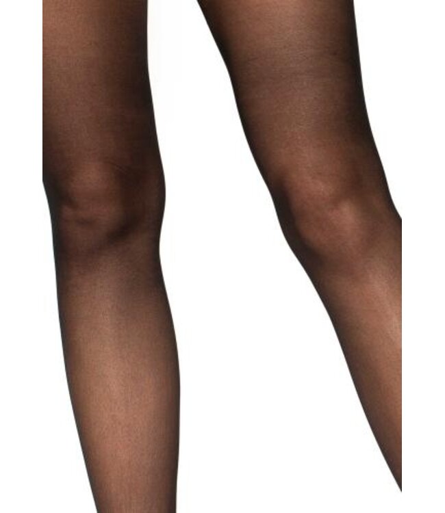 Kousen met Kanten Jarretelgordel - Zwart