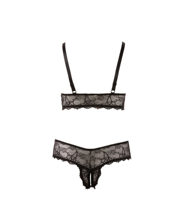 Bra and crotchless G-string