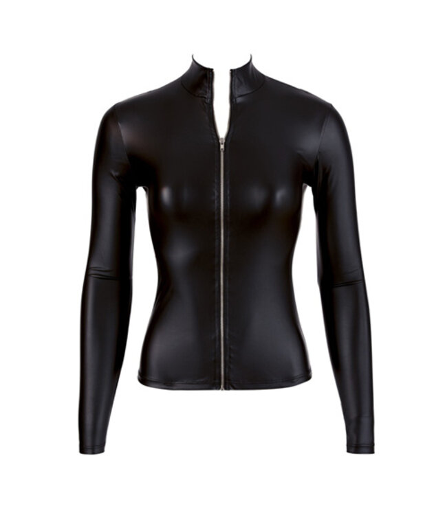 Wetlook Top Met Lange Mouwen En Rits
