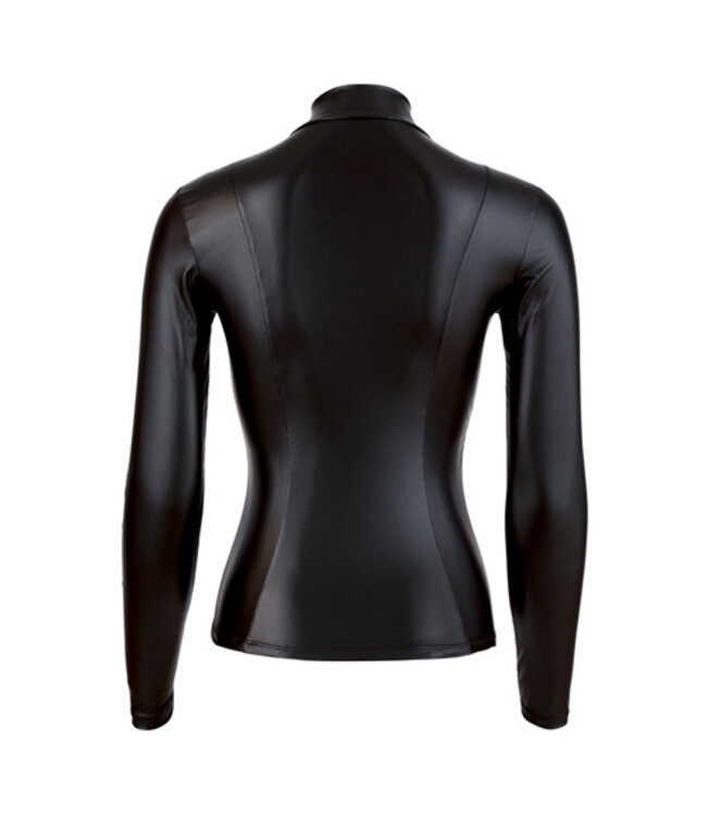 Wetlook Top Met Lange Mouwen En Rits