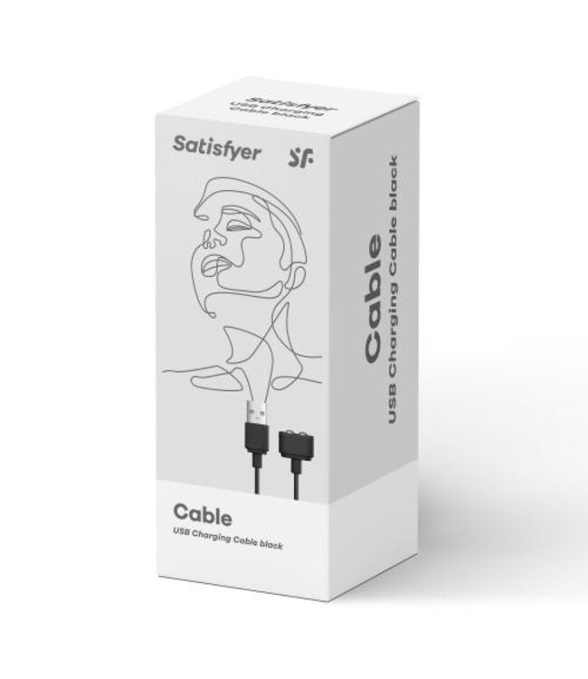 Satisfyer - USB Oplaadkabel - Zwart