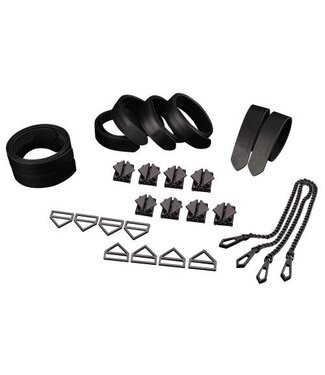 LOCKINK LOCKINK - 8-Bondage-Riemen Restrain Set - zwart