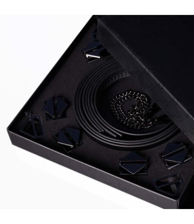 LOCKINK - 8-Bondage-Riemen Restrain Set - zwart