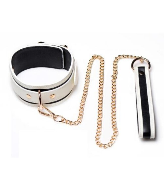 Kink in the Dark - Glow In De Dark Halsband Met Riem