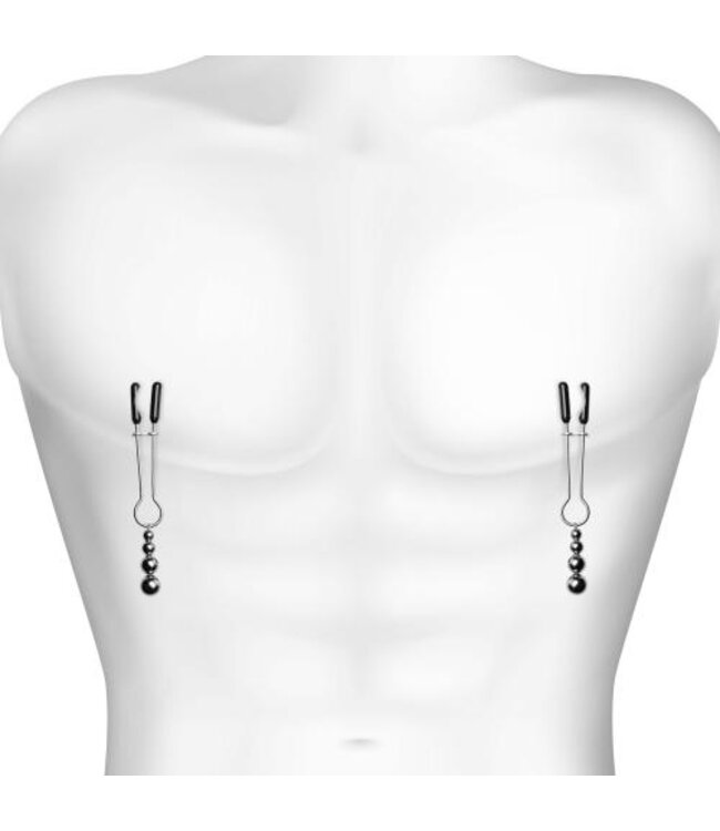 Sierlijke kralen tepelklemmen