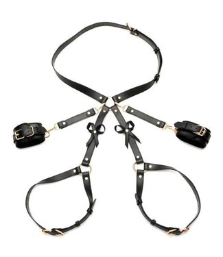 Strict Bondageharnas met strikken XL/2XL - Zwart
