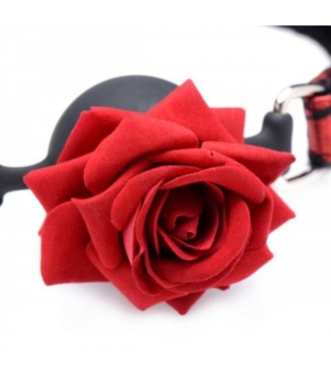 Opvallende Ball Gag Met Roos