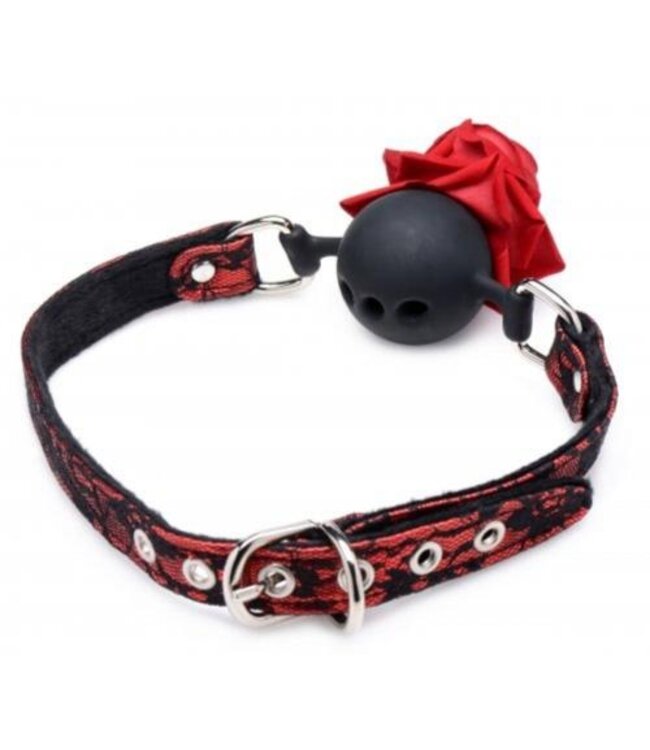 Opvallende Ball Gag Met Roos