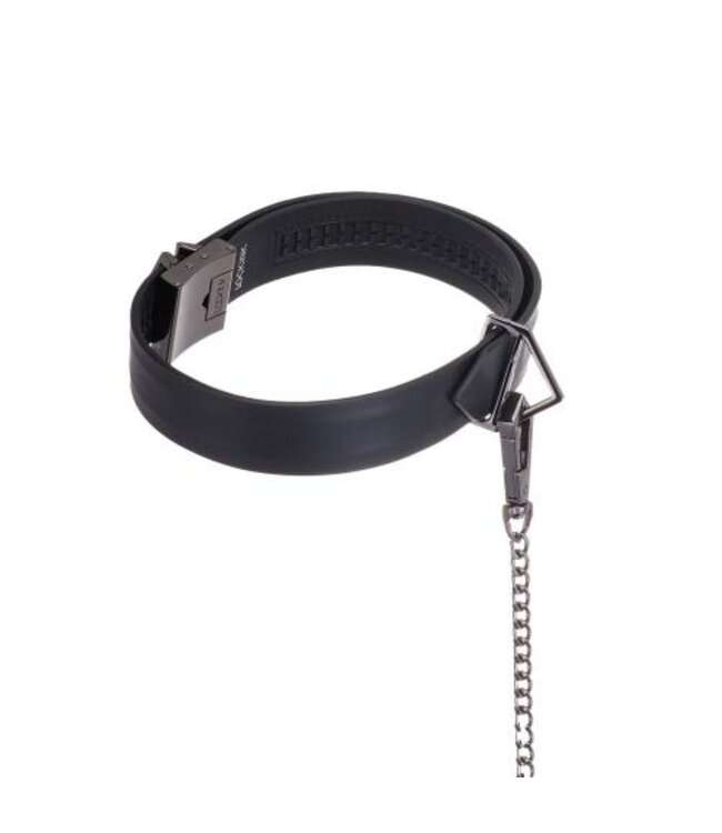 LOCKINK -  Halsband met Riem Set - zwart