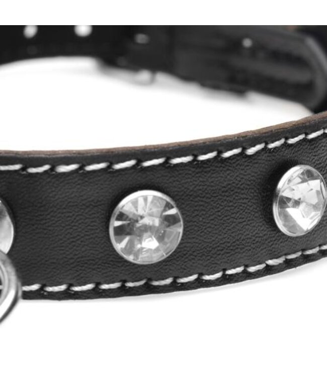 Diamanten Choker Met O-Ring - Zwart